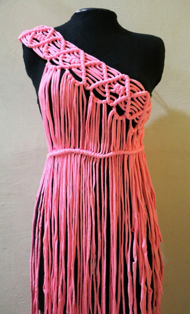 Pink Macrame Dress