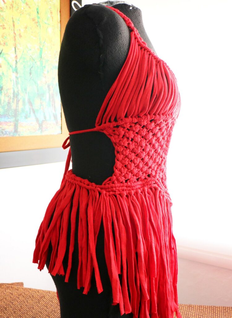 Red Macrame Dress