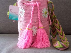 Femperium Wayuu Hand-Woven Guajira Colombia Bags Pink bolsas